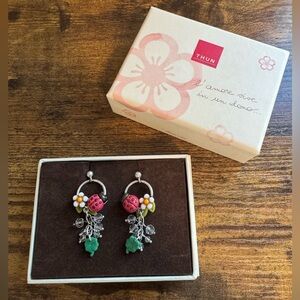 NWT Thun Ladybug Enamel‎ Dangle Earrings